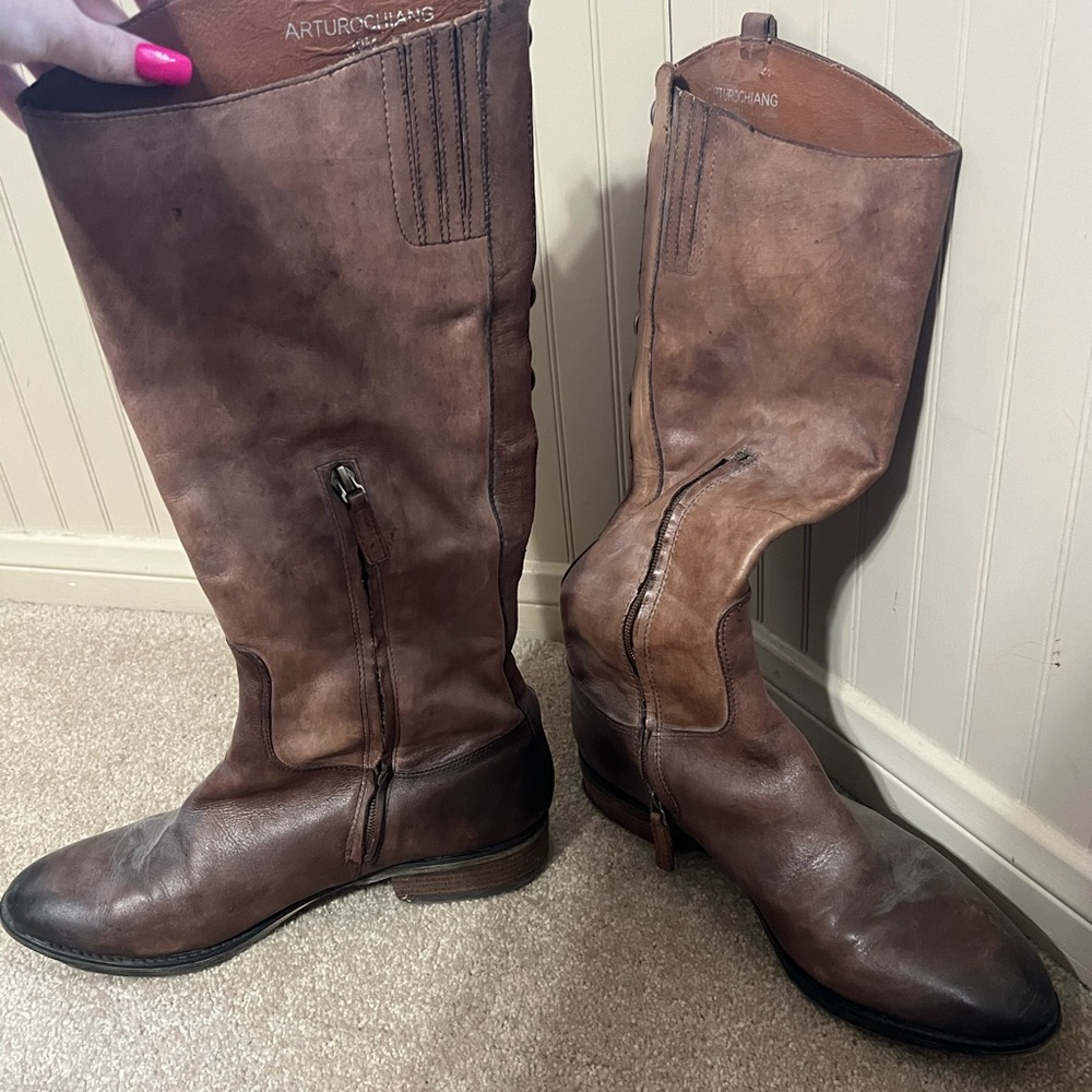 Arturo Chiang Brown Over the Knee Boots
